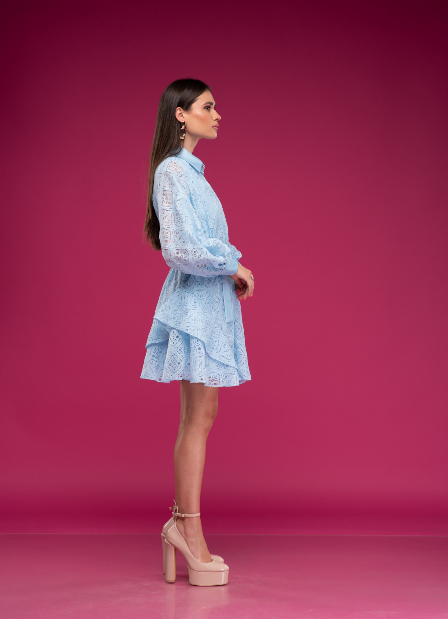 Рокля DINASA LACE BLUE - Image 2