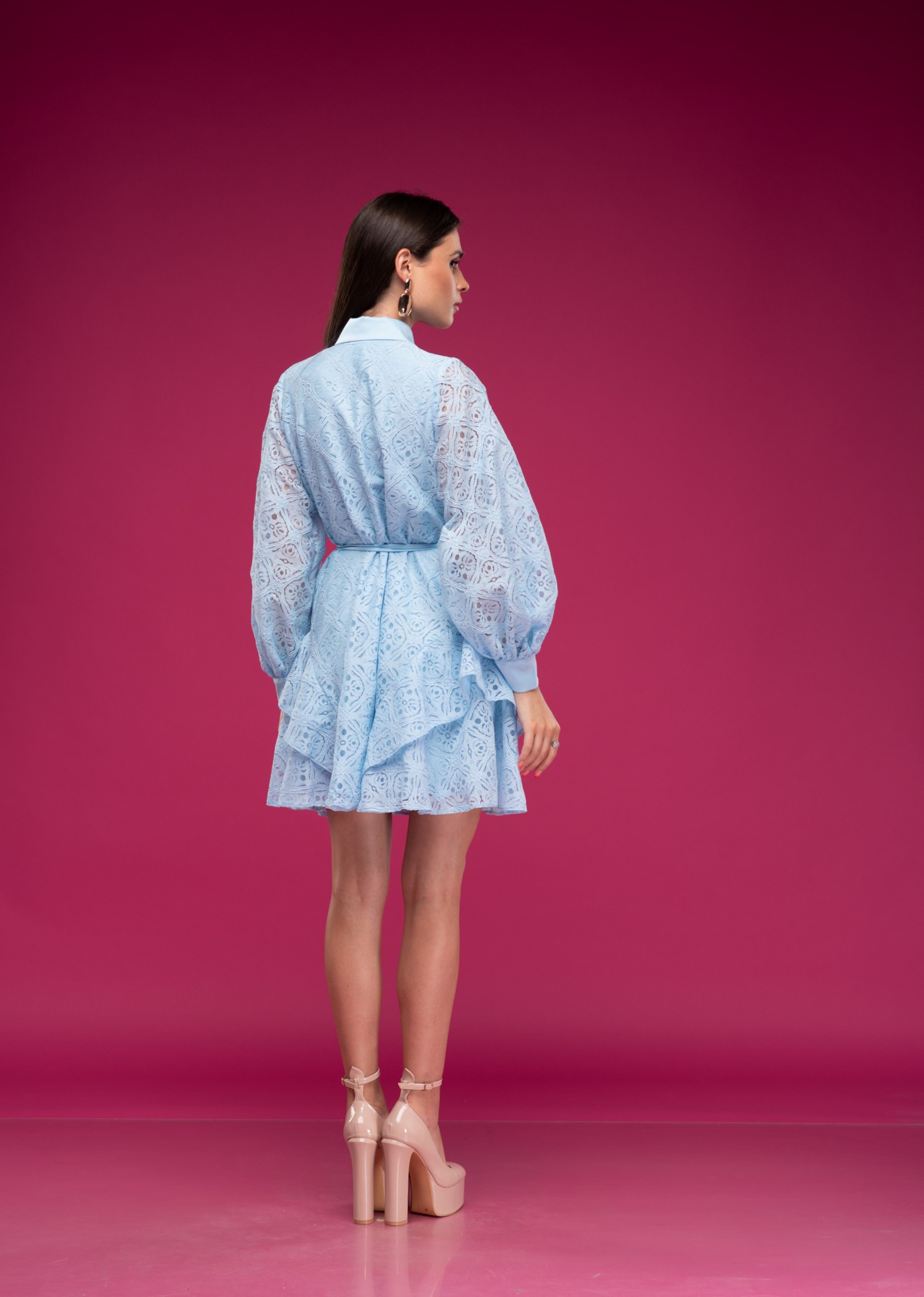 Рокля DINASA LACE BLUE - Image 3