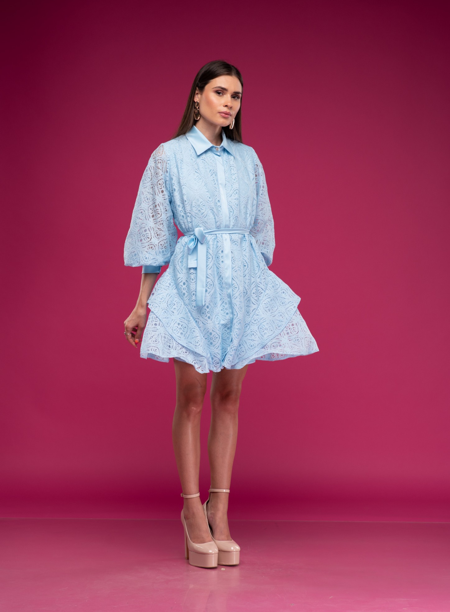 Рокля DINASA LACE BLUE - Image 4